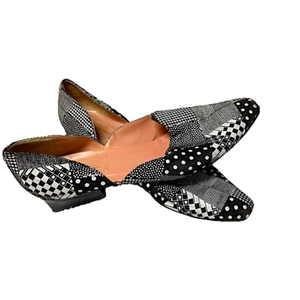 Town Shoes Leather Black & White Shoe​